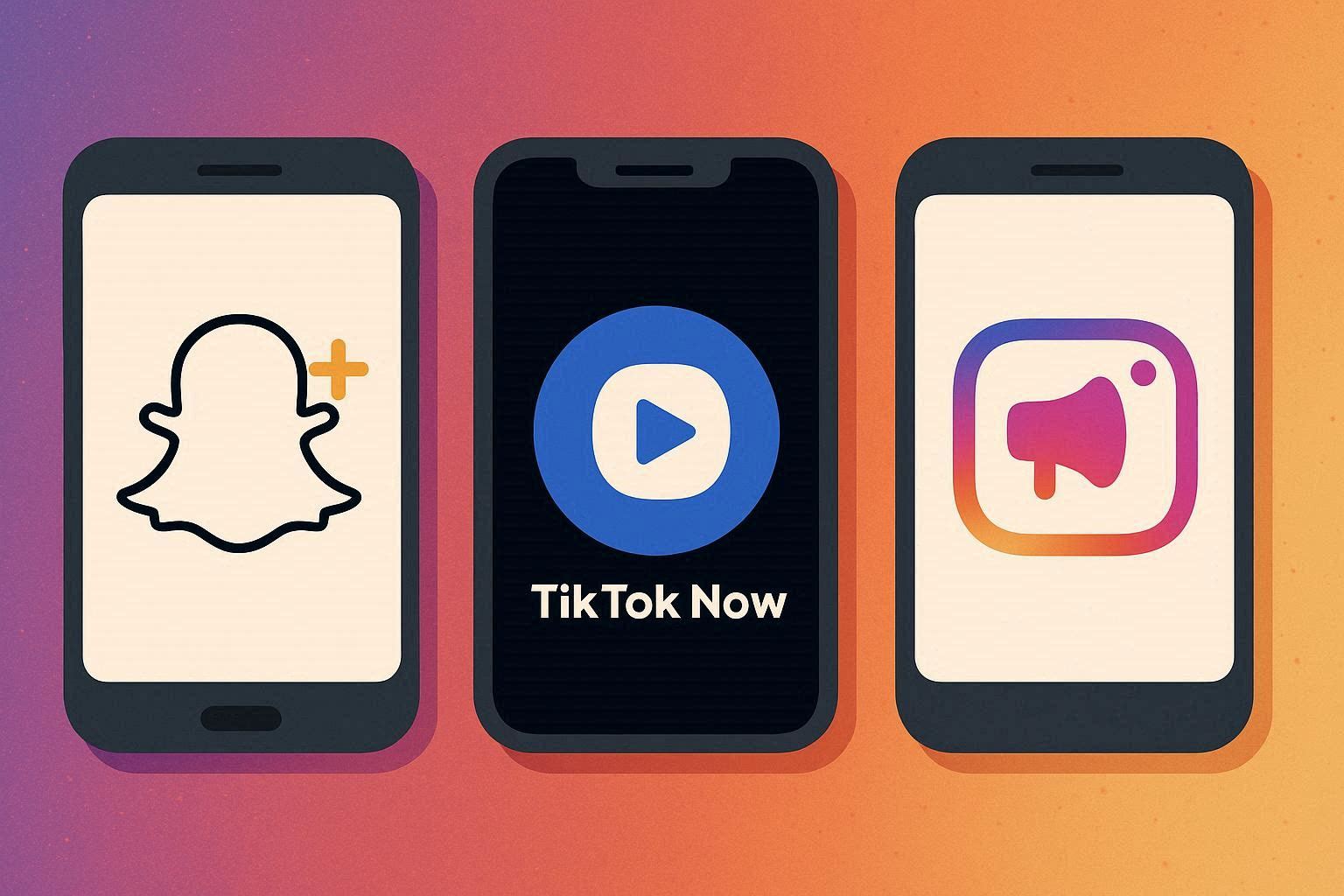 snapchat tiktok now instagram broadcast le triptyque